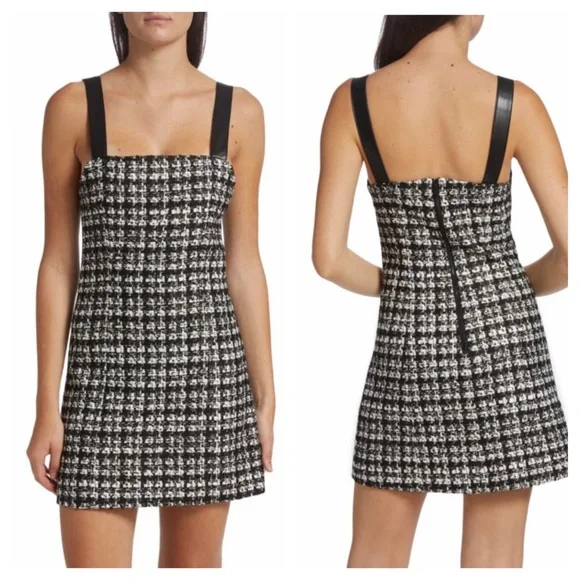 Alice + Olivia Bonita Tweed A Line Mini Dress size 8 - Picture 2 of 12
